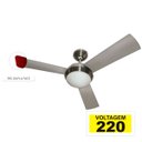 Ver imagem 2 de Ventilador de Teto Hl-61 de Parede 1 Lâmpada E-27 3 Pás Mogno / Cinza 220V Escovado