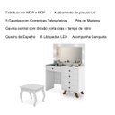 Ver imagem 5 de Penteadeira 5 Portas com Banqueta Lótus Branco