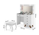 Ver imagem 3 de Penteadeira 5 Portas com Banqueta Lótus Branco