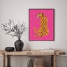 Quadro Decorativo The Leopard - Pink 45x34cm:madeira Branca - 2