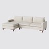 Sofá Chaise em Linho Off White 2,40m Viena - Home Mobily - 1