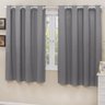 Cortina Blackout Corta Luz PVC (Plástico) Cinza 2,80 x 2,80 para Varão Simples 2,00 Metros - 1