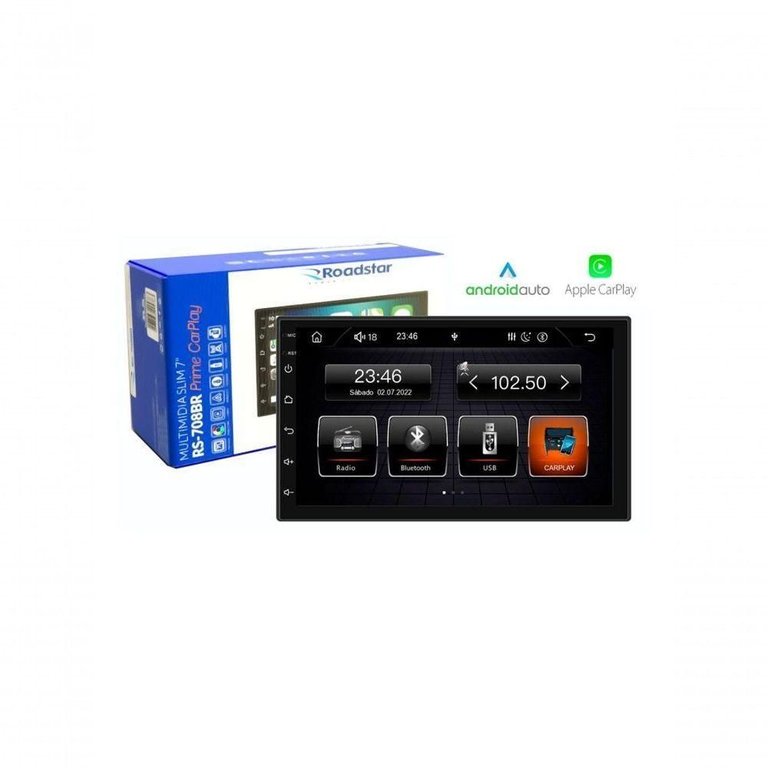 Central Multimidia Roadstar Rs708br Slim 7" Carplay Mp5 Central Multimidia Roadstar Rs708br Slim 7" Carplay Mp5