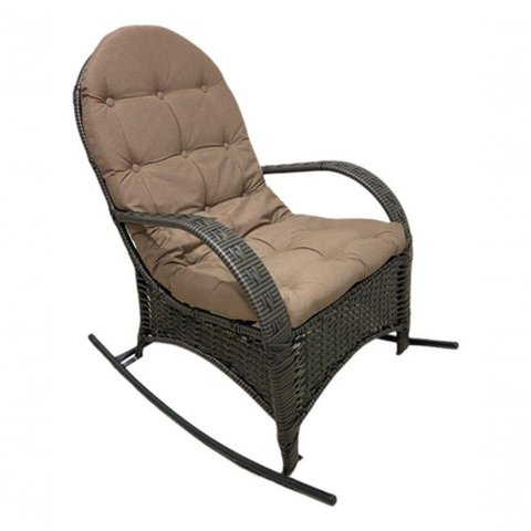 Cadeira Balanço Poltrona Descanso com Almofada Ergonômica Cinza