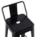 Ver imagem 3 de Banqueta Média Iron Tolix com Encosto 61cm Preto Preto