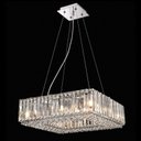 Ver imagem 2 de Lustre Pendente Quadrado 45x45 em Cristal Translúcido +Luz