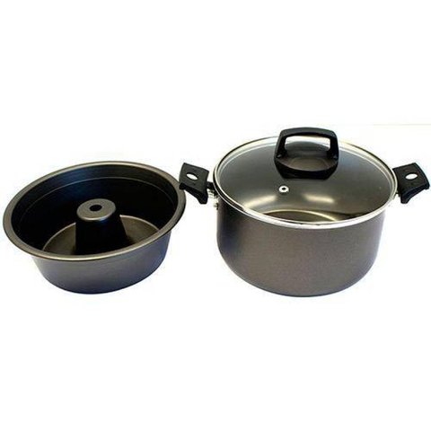 Conjunto Forma de Pudim Banho Maria 8968 Mta Preto