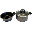 Ver imagem 1 de Conjunto Forma de Pudim Banho Maria 8968 Mta Preto