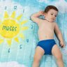 Tapete De Atividade Bebê Infantil E Foto Mesversário Cobre Leito Dupla Face Alce - Surf - 2