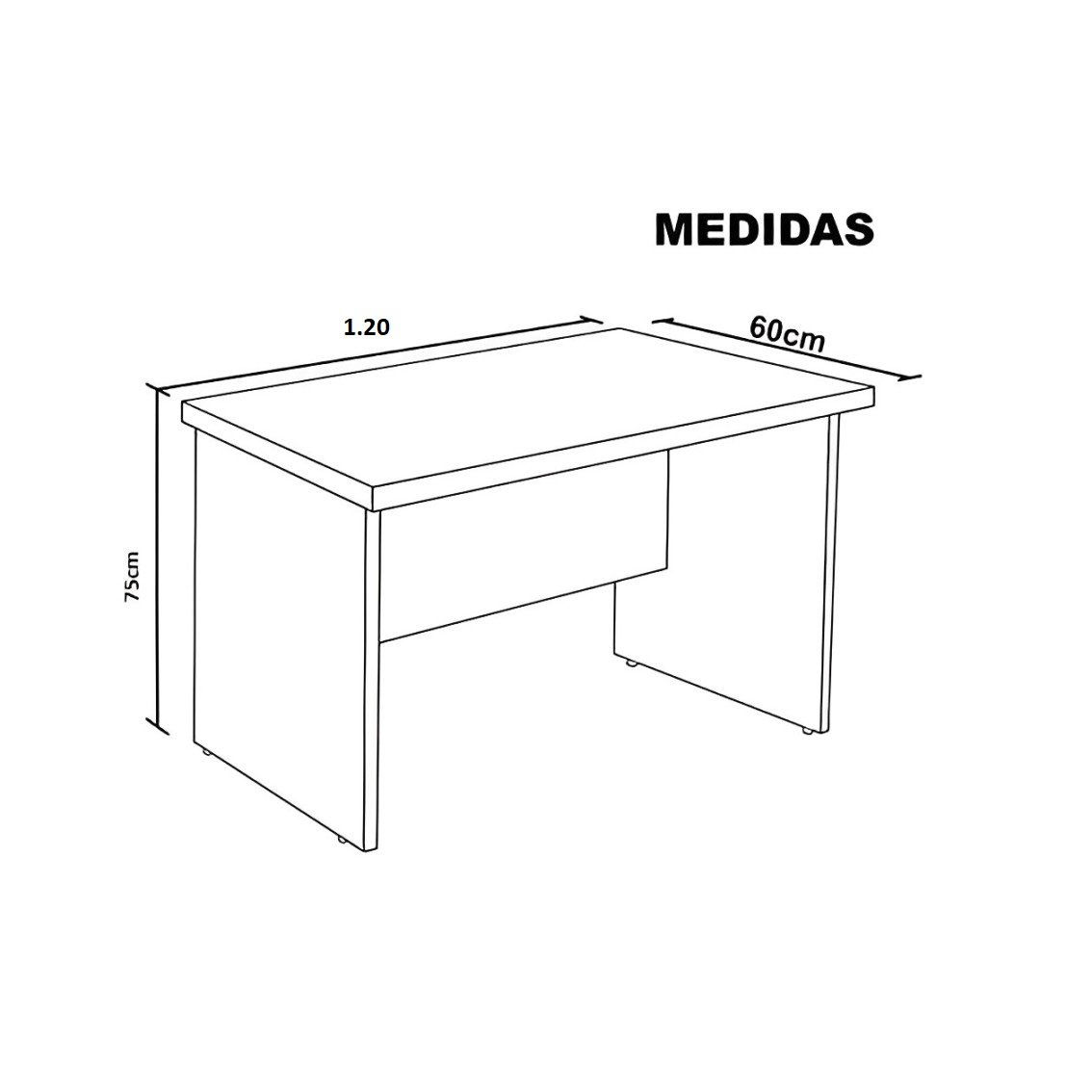 Mesa para Escritório Ln25 1,20 X 0,60 - 3