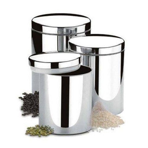 Conjunto Porta Mantimentos Inox 3 Peças Suprema Brinox 2100/102