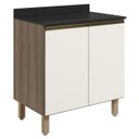 Ver imagem 1 de Balcão para Cooktop com Tampo 80cm Maly N03 Carvalho/off White - Mpozenato