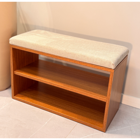 Banco Organizador Duo Space 100% MDF com Assento Estofado - Robusto e Sofisticado