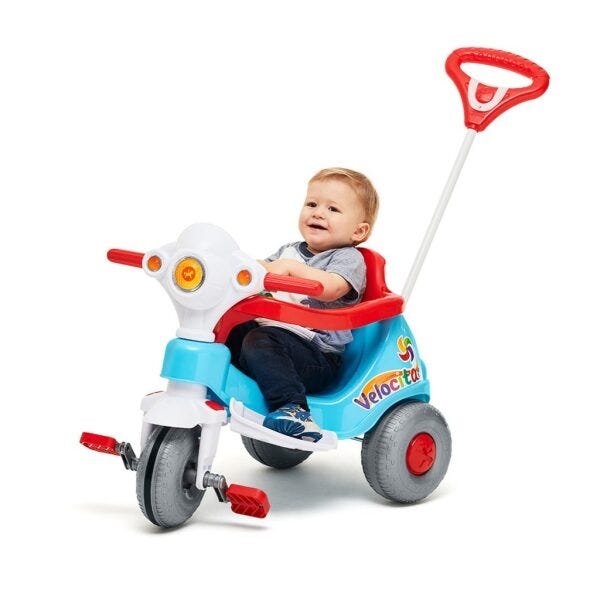 Triciclo Motoca Infantil Passeio Azul com Empurrador e Cobertura BW003-A  IMPORTWAY - Velotrol e Triciclo a Pedal - Magazine Luiza