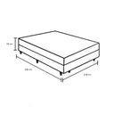 Ver imagem 4 de Cama Box Casal 138 Tecido Sintético Branco com Colchão Ortobom Airtech Spring Pocket D26 Bege 70x138