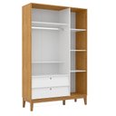 Ver imagem 7 de Quarto de Bebê Unique 3 Portas com Cômoda Sapateira e Painel Ripado Freijó Branco Soft Eco Wood - Ma