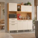 Ver imagem 1 de Cozinha Compacta 6 Portas 2 Gavetas Select Cinamomo / Off White Demobile
