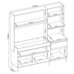 Cozinha Compacta Amaranto 5 Portas e 1 Gaveta Amêndola Touch/nude Prime Tx - Demóbile - 5