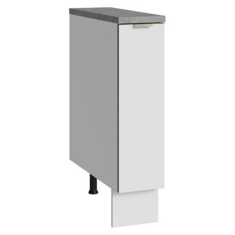 Balcão Porta-temperos 20cm 1 Porta (com Tampo) Branco Veludo Lux Madesa
