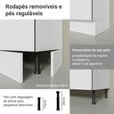 Ver mais imagens de Balcão Porta-temperos 20cm 1 Porta (com Tampo) Branco Veludo Lux Madesa
