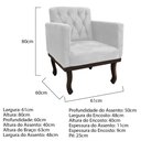 Ver imagem 5 de Kit Diva Recamier Juliana 160cm Lado Esquerdo e 01 Poltrona Classic Suede Branco - Amarena Móveis