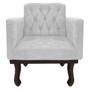 Ver mais imagens de Kit Diva Recamier Juliana 160cm Lado Esquerdo e 01 Poltrona Classic Suede Branco - Amarena Móveis