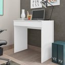 Ver imagem 2 de Mesa para Computador Escrivaninha 1 Gaveta Alexia Branco - Ajl Móveis