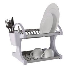 Escorredor de Louças em Aço Inox 12 Pratos Branco Suprema Brinox - 1