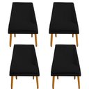Ver imagem 1 de Kit 04 Cadeiras Para Sala de Jantar Ana Pés Palito Veludo Preto D'Classe Decor