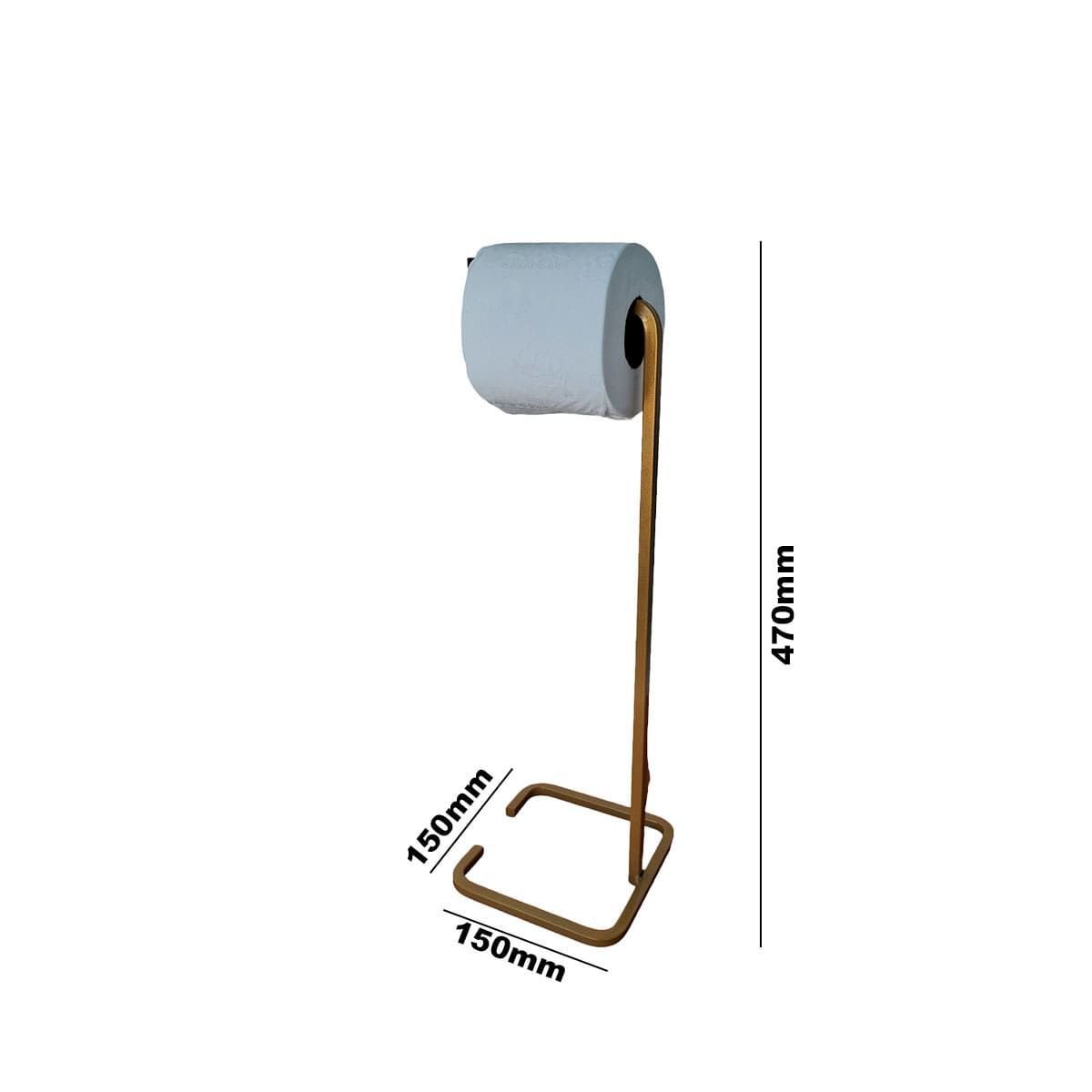 Kit Lixeira Branca com Dourado Porta Papel e Porta Toalha Dourada - Edecasamovies - 10