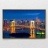 Quadro Decorativo Horizontal Rainbow Bridge Tokyo Com Moldura Sem vidro 40x60 - 1