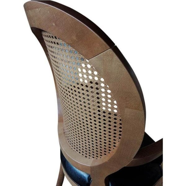 Cadeira Medalhão com Braço - Imbuia e Palha - Tommy Design - 4