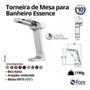 Ver imagem 6 de Torneira de Mesa Lavatório Bica Baixa Essence 1/2" Rosso Vecchio (1207 Rv-420)
