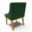 Ver imagem 5 de Cadeira De Jantar Veludo Base Fixa Madeira Castanho Verde