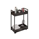 Ver imagem 1 de Carrinho de Apoio Estética Salão Industrial 2 Prateleiras Orla Preto/pto M13 - D'Rossi