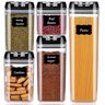 Conjunto Pote Hermetico Armazenar Alimentos 4 Tamanhos:preto - 6