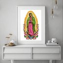 Ver imagem 1 de Quadro Decorativo Nossa Senhora de Guadalupe - 60x48cm:madeira Branca