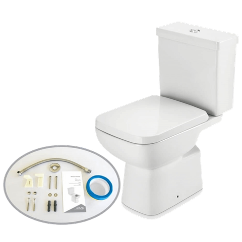 Combo Bacia com Caixa Acoplada + Kit Instalação Misti Branco - CBMIS00 - ICASA