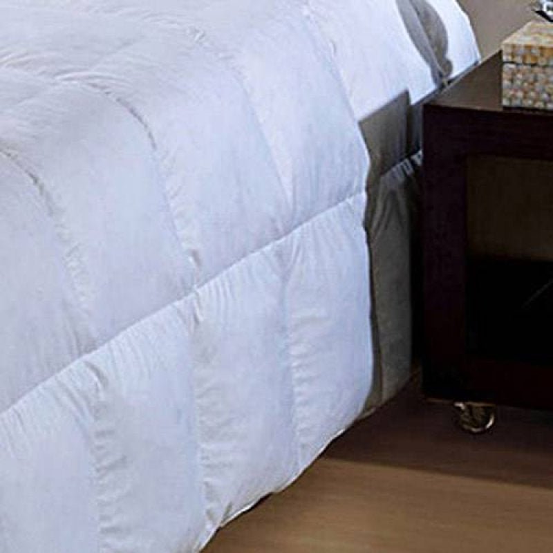Edredom Queen de Fibra Siliconizada Branco Percal 233 Fios Plumasul