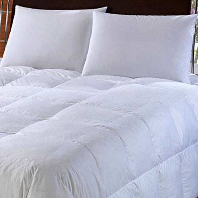 Edredom Queen de Fibra Siliconizada Branco Percal 233 Fios Plumasul