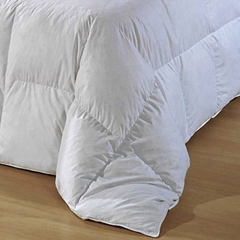 Edredom Queen de Fibra Siliconizada Branco Percal 233 Fios Plumasul