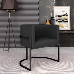 Poltrona Estofada Oregon Preto Fosco/suede Preto - M. Arapongas Preto Fosco/suede Preto - 1