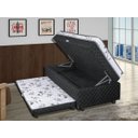 Ver imagem 1 de Cama Box Bau Solteiro Confort Plus com Auxiliar 088x188cm - Suede:preto