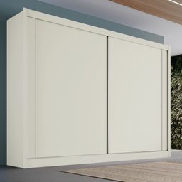 Guarda Roupa Casal 2 Portas 4 Gavetas - Creta-off White - Móveis Europa - 1