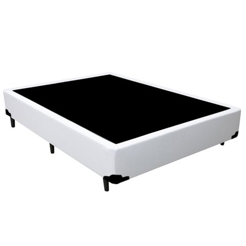 Cama Box Viúva Sintético Branco Emth 128x188x40