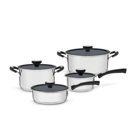 Jogo de Panelas Aço Inox com Revestimento Cerâmico Interno 4 Peças Tramontina