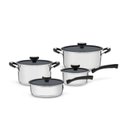 Ver imagem 1 de Jogo de Panelas Aço Inox com Revestimento Cerâmico Interno 4 Peças Tramontina