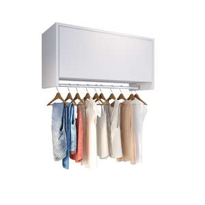 Armário para Lavanderia com Cabideiro Suspenso Delta - Branco