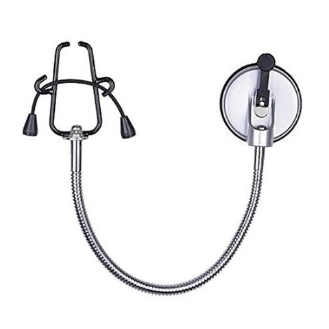 Suporte Secador de Cabelo Ventosa Salao Petshop Casa Banheiro Quarto Penteadeira Parede Espelho Prat