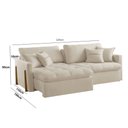 Ver imagem 2 de Sofá Cama Lisboa 220cm Braço 10cm Retrátil e Reclinável Meu Sofá Online